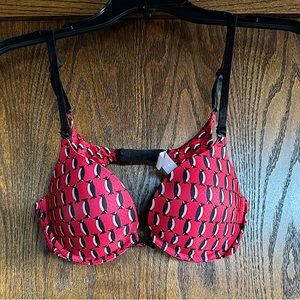 2/$15 - Victoria’s Secret - Red Penguin Push-up bra - Size 34A